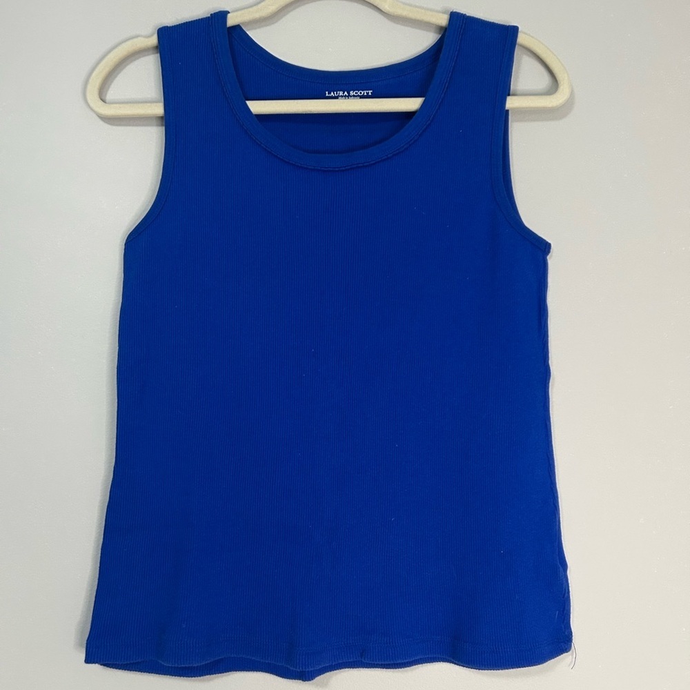 Laura Scott Women's Blue Tank Top, Size M